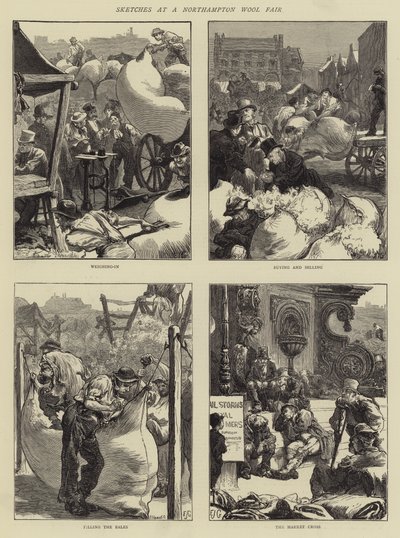 Schizzi a una fiera della lana di Northampton da Edward John Gregory